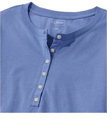 Women's Sunwashed Tee, Long-Sleeve Cropped Boxy Henley - US 2907