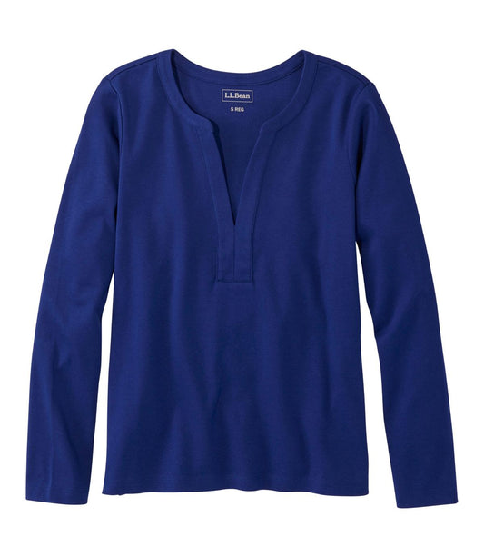 Women's L.L.Bean Tee, Long-Sleeve Splitneck - US 3423