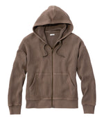 Women's Sunwashed Waffle Top, Full-Zip Hoodie - US 6480