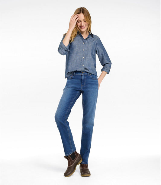Women's L.L.Bean Go-Anywhere Jeans, Mid-Rise Ultimate Straight-Leg - US 1901