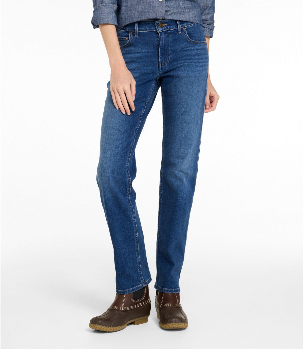 Women's L.L.Bean Go-Anywhere Jeans, Mid-Rise Ultimate Straight-Leg - US 1901