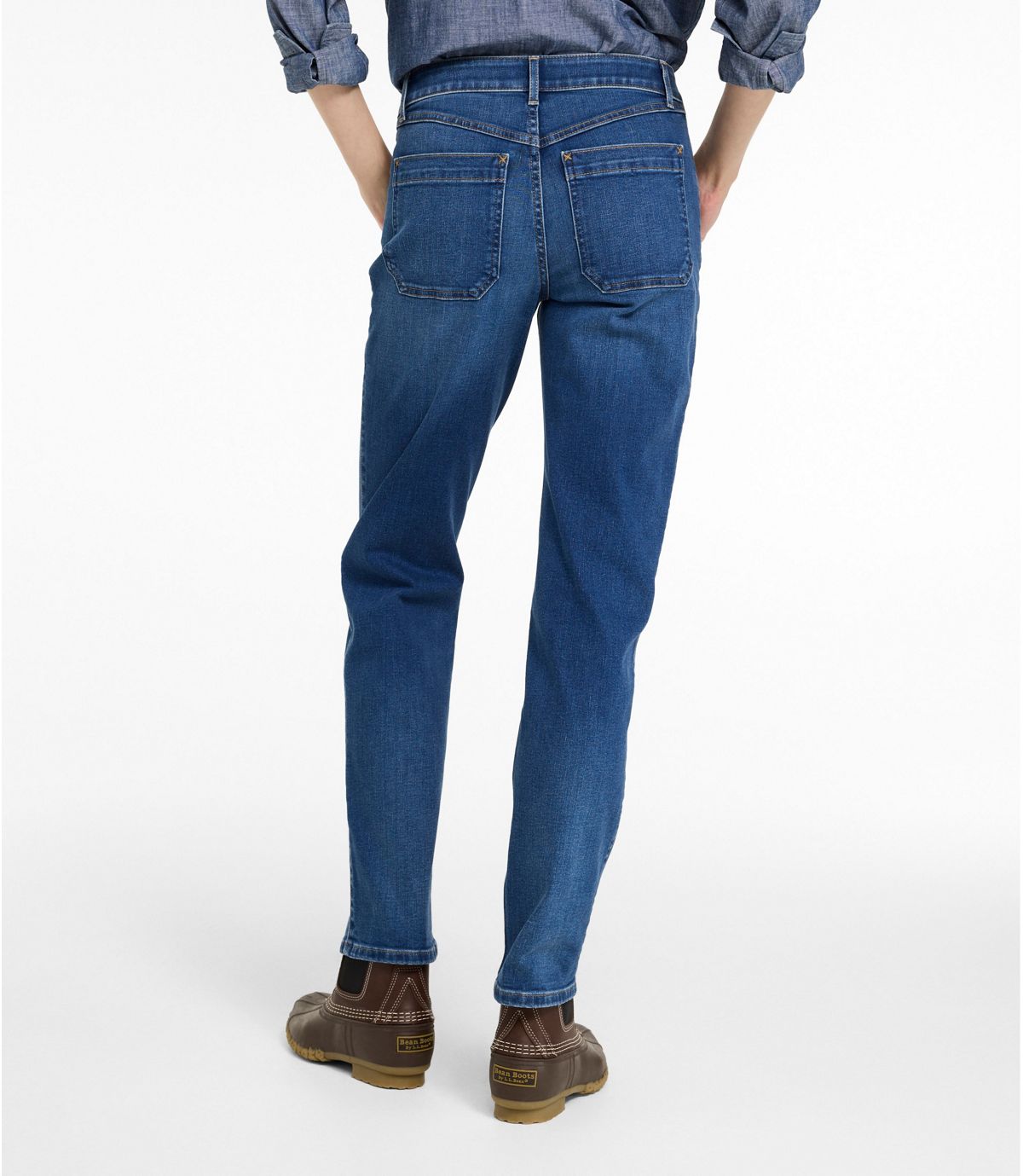 Women's L.L.Bean Go-Anywhere Jeans, Mid-Rise Ultimate Straight-Leg - US 1901