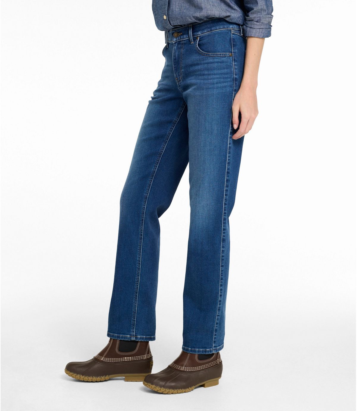 Women's L.L.Bean Go-Anywhere Jeans, Mid-Rise Ultimate Straight-Leg - US 1901