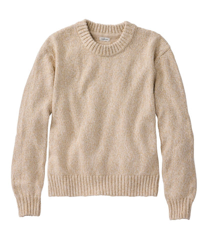 Women's Cotton Ragg Sweater, Relaxed Crewneck - US 1297