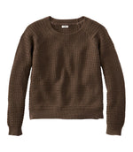 Women's Sunwashed Openwork Sweater, Crewneck - US 5349