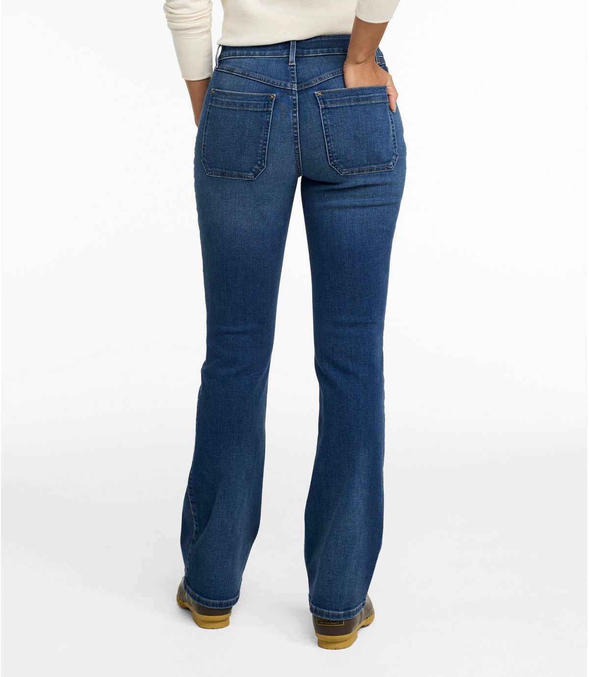 Women's L.L.Bean Go-Anywhere Jeans, Mid-Rise Bootcut - US 7073