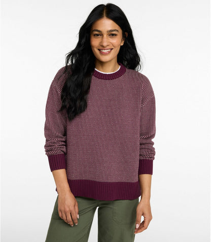 Women's The Original Double L® Sweater, Crewneck Bird's-Eye - US 5722