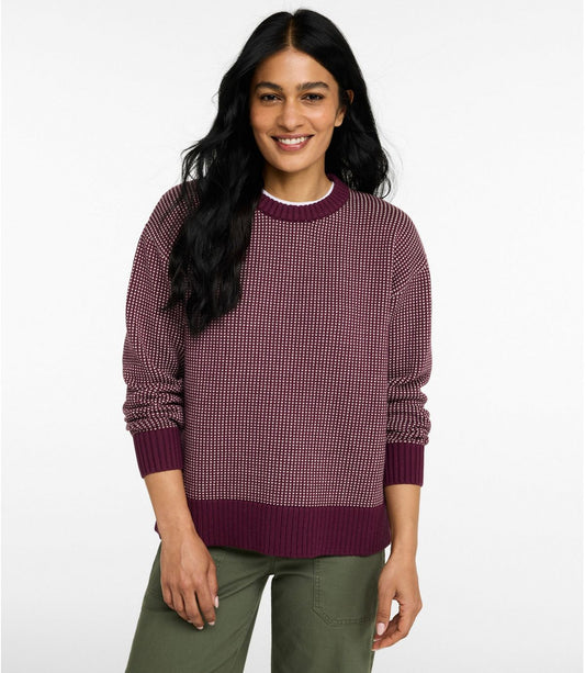 Women's The Original Double L® Sweater, Crewneck Bird's-Eye - US 5722