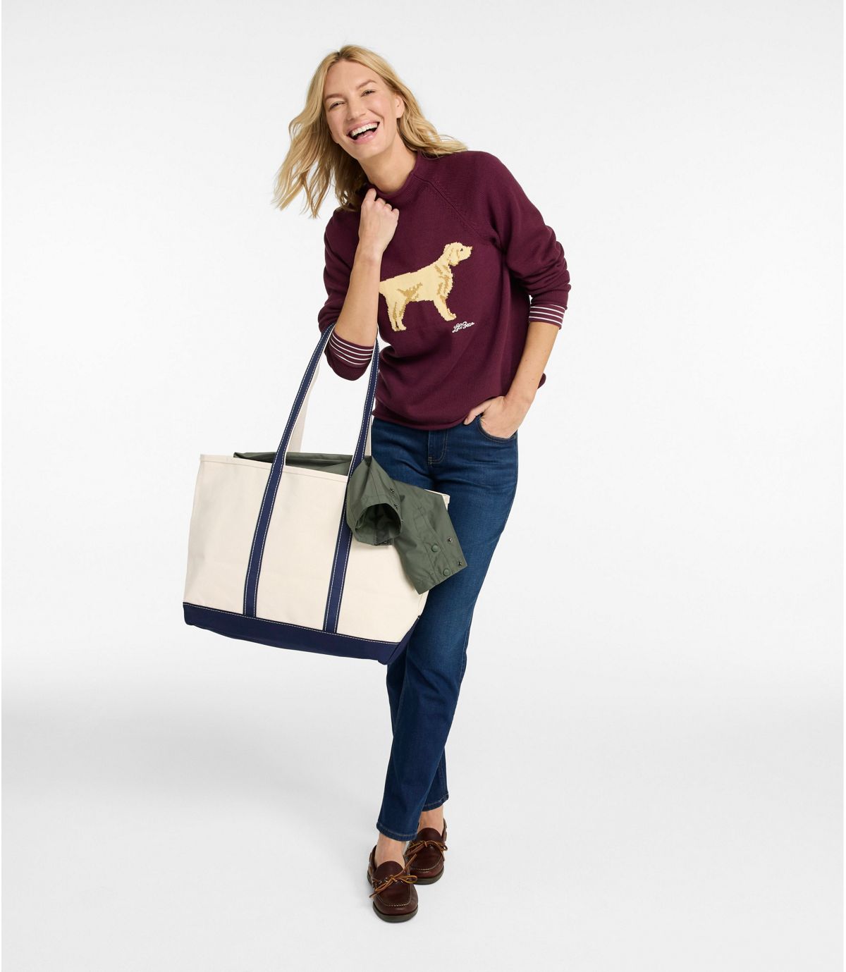 Women's The Original Double L® Sweater, Novelty Rollneck - US 4411
