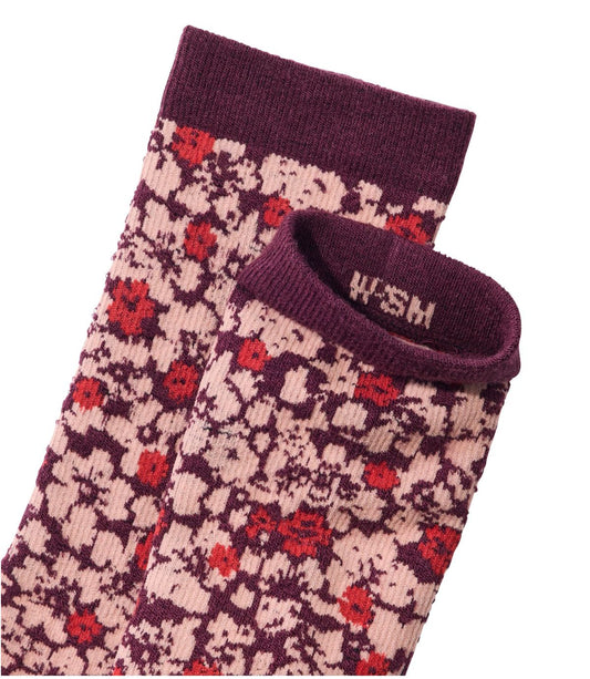 Women's Floral Full-Cushion Hiking Socks, Crew - US 1261