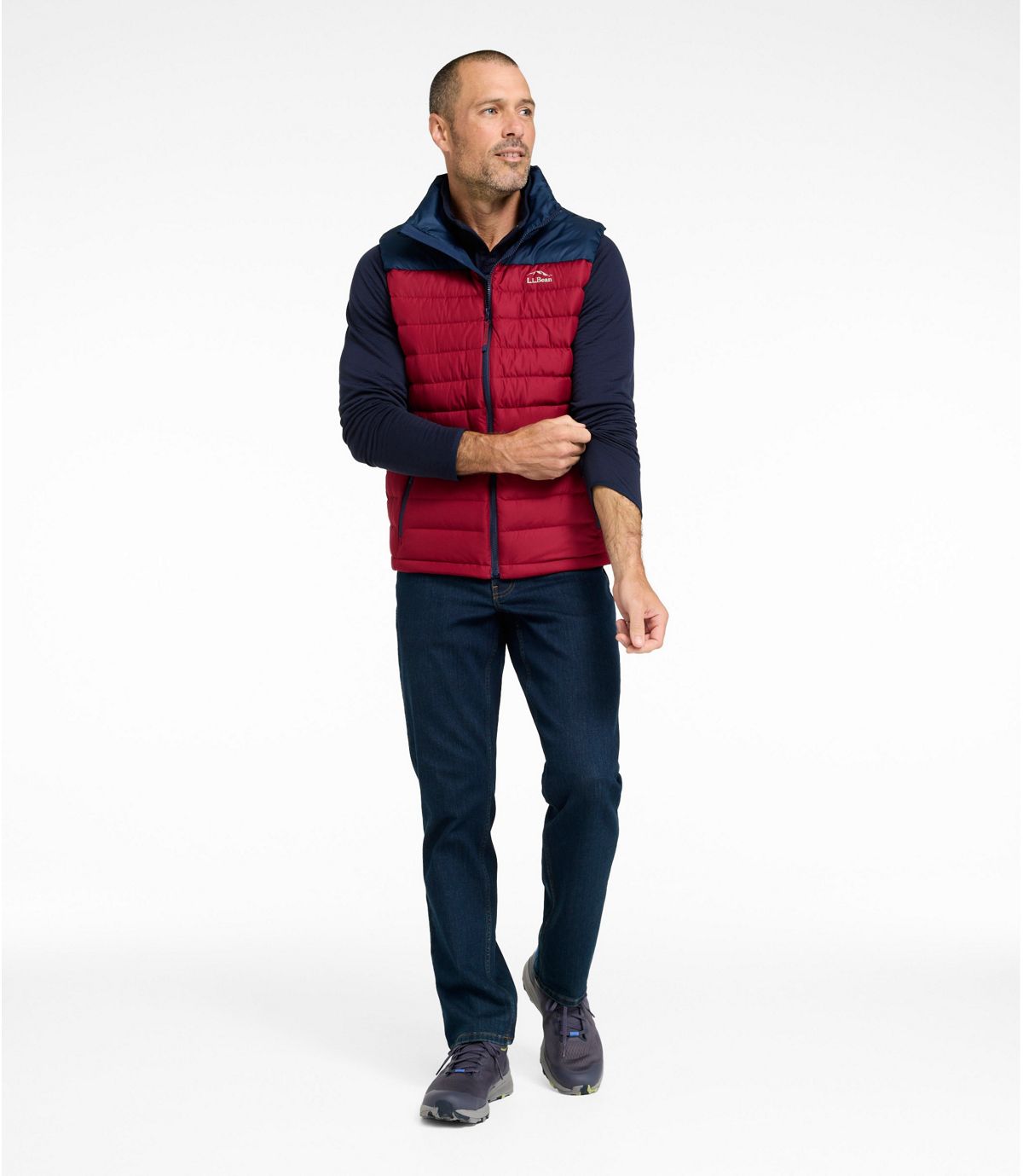 Men's Access Down Vest, Colorblock - US 2669