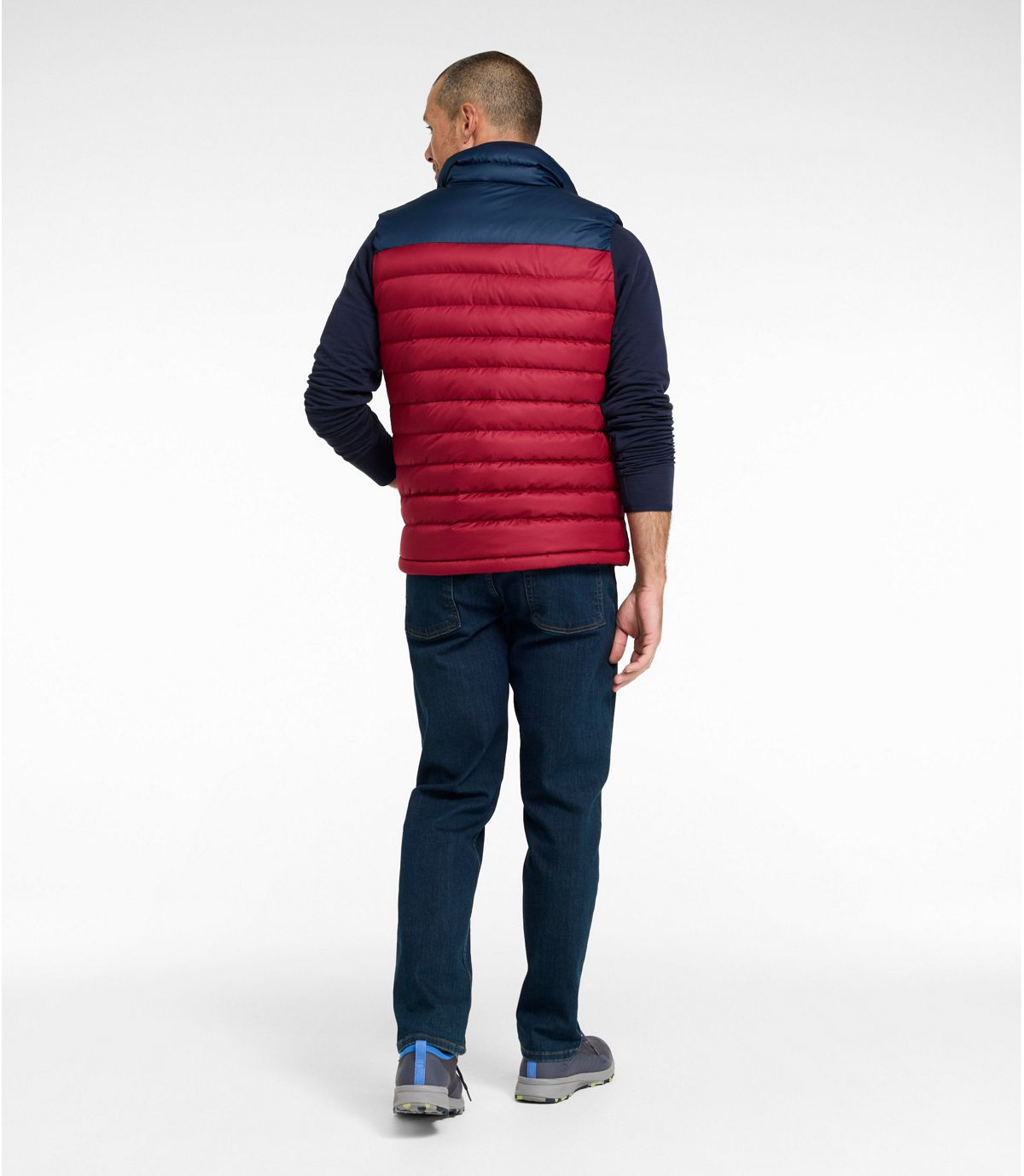 Men's Access Down Vest, Colorblock - US 2669