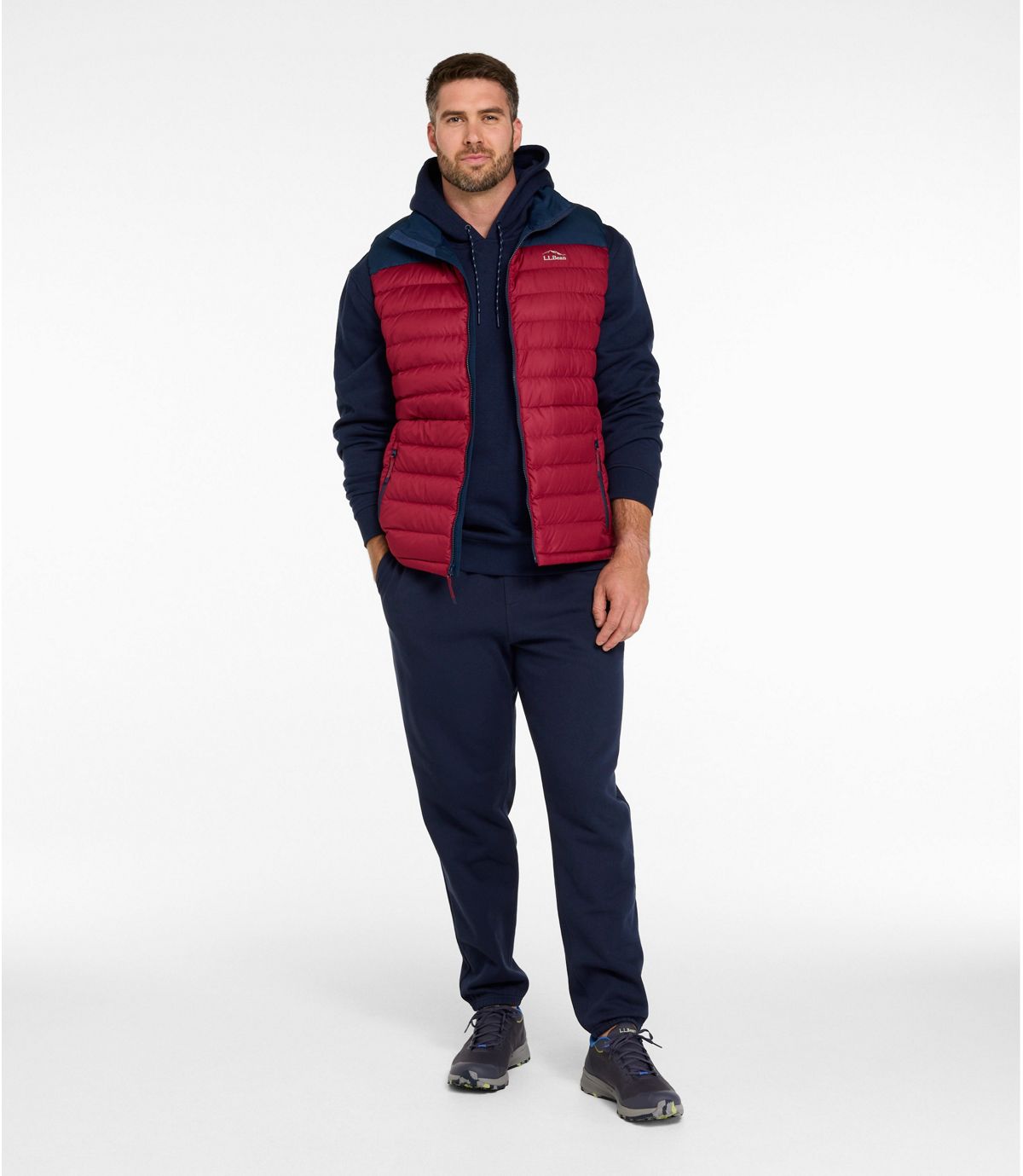 Men's Access Down Vest, Colorblock - US 2669