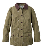 Women's Adirondack Barn Coat, Flannel-Lined Embroidery - US 7036