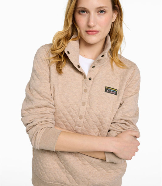 Women's Quilted Half-Snap Sweatshirt - US 4526