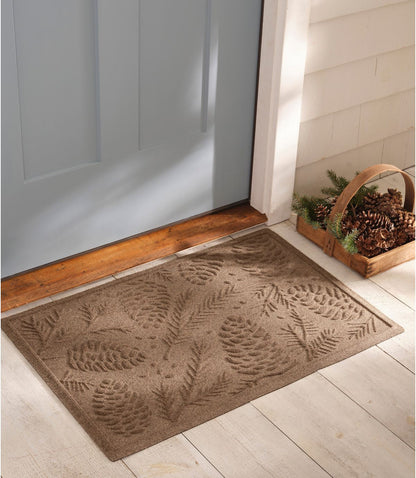 Everyspace Recycled Waterhog Doormat, Pine Cones - US 1003