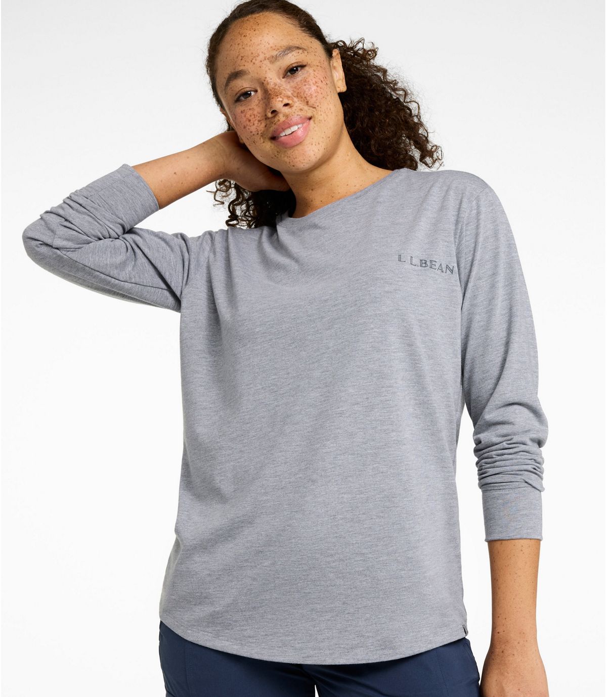 Women's Mountainside Crewneck Tee, Long-Sleeve Graphic - US 7302