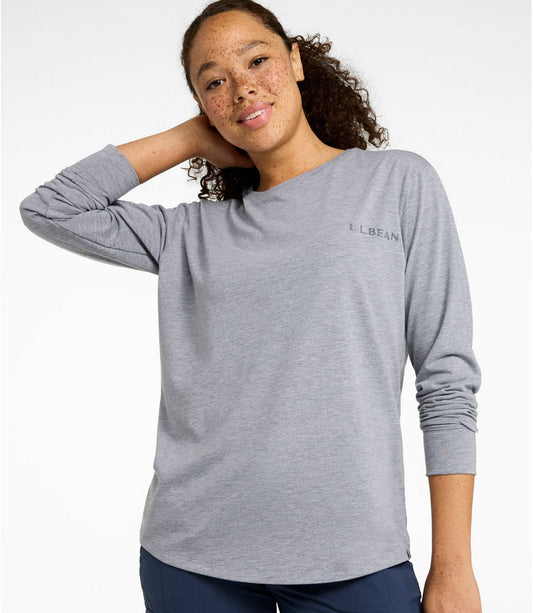 Women's Mountainside Crewneck Tee, Long-Sleeve Graphic - US 7302