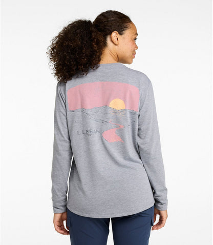 Women's Mountainside Crewneck Tee, Long-Sleeve Graphic - US 7302