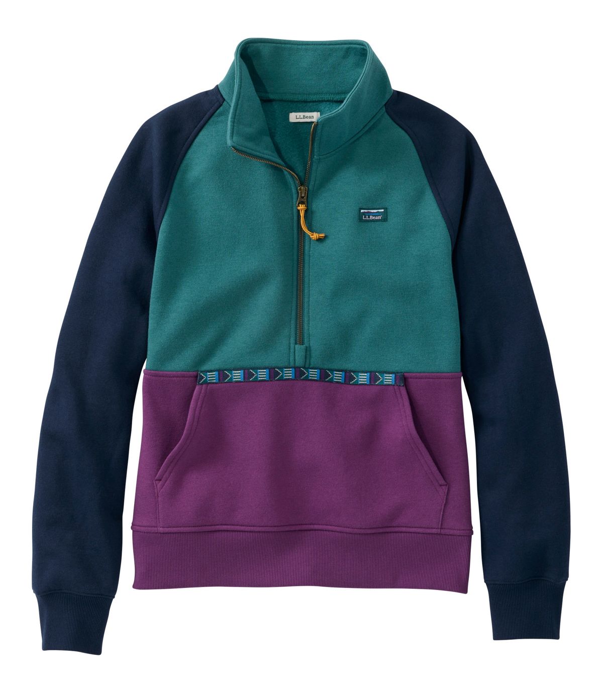 Women's Mountain Classic Sweatshirt, Half-Zip Colorblock - US 0942