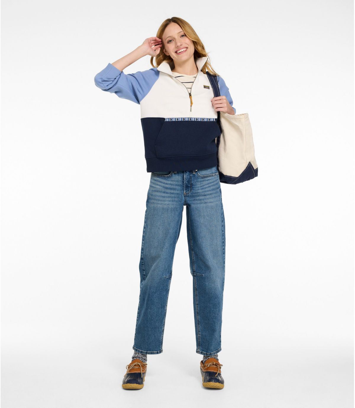 Women's Mountain Classic Sweatshirt, Half-Zip Colorblock - US 0942