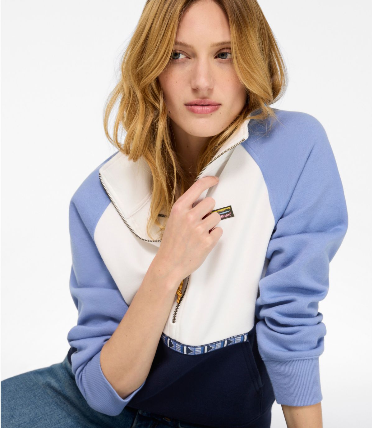 Women's Mountain Classic Sweatshirt, Half-Zip Colorblock - US 0942