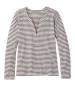 Women's L.L.Bean Tee, Long-Sleeve Splitneck Stripe - US 4386