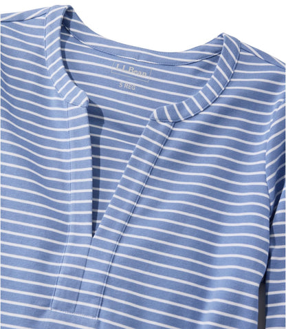 Women's L.L.Bean Tee, Long-Sleeve Splitneck Stripe - US 4386