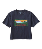 Women's Mountain Classic Tee, Short-Sleeve Cropped Boxy Crewneck Logo - US 5468