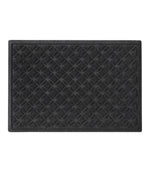 Heavyweight Recycled Waterhog Doormat, Geometric Rings - US 5307