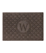 Heavyweight Recycled Waterhog Doormat, Geometric Rings, Personalized - US 5664
