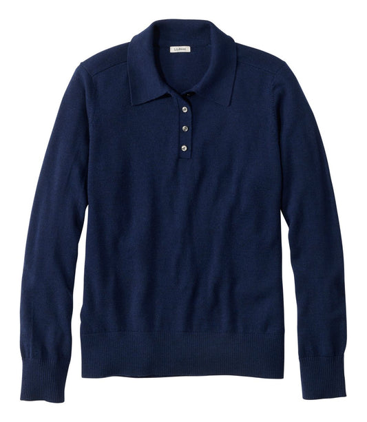 Women's Essential Merino Wool Sweater, Polo - US 2084