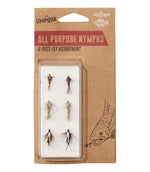 Umpqua All-Purpose Nymph Fly Assortment, 6 flies - US 6145