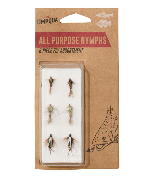 Umpqua All-Purpose Nymph Fly Assortment, 6 flies - US 6145