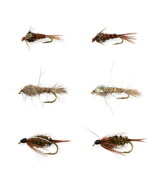 Umpqua All-Purpose Nymph Fly Assortment, 6 flies - US 6145