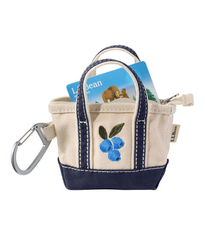 L.L.Bean Embroidered Micro Tote Bag, Blueberries - US 4453