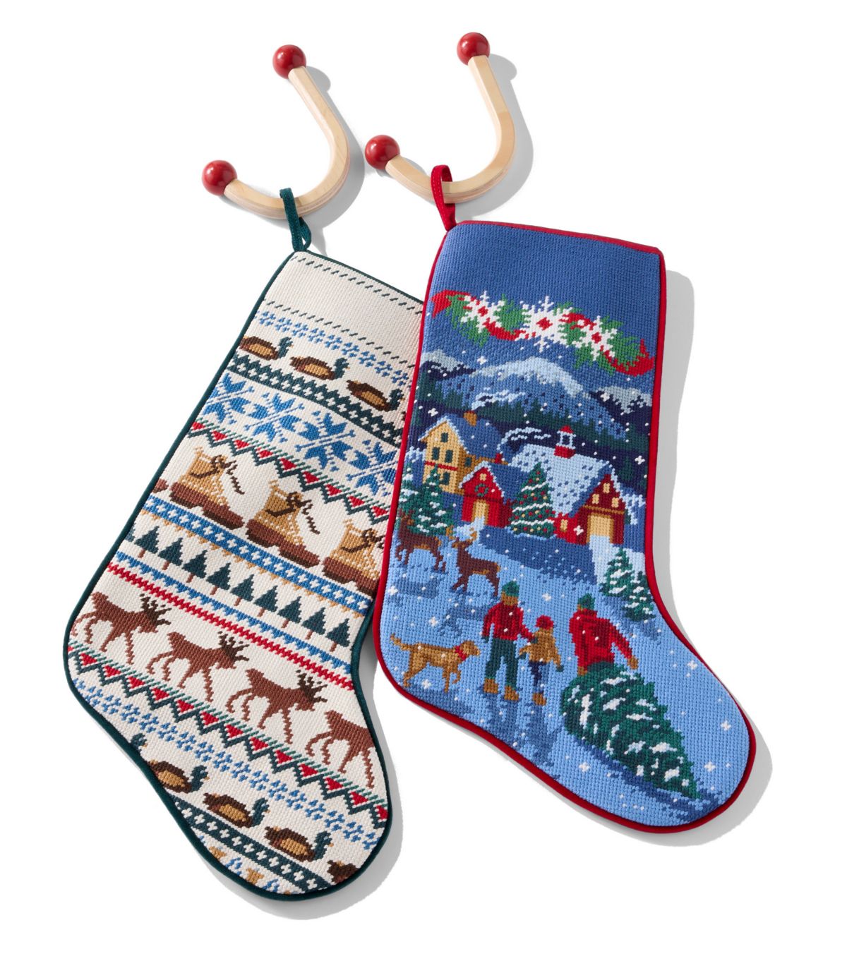 Wooden Stocking Hangers, Set of 2 - US 5105