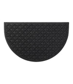 Heavyweight Recycled Waterhog Doormat, Half Round, Geometric Rings - US 5983