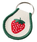 Embroidered Patch Charm, Strawberry - US 1221