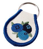 Embroidered Patch Charm, Blueberries - US 6866