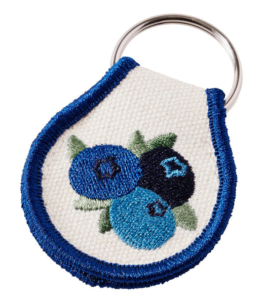 Embroidered Patch Charm, Blueberries - US 6866